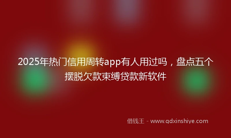 2025年热门信用周转app有人用过吗，盘点五个摆脱欠款束缚贷款新软件