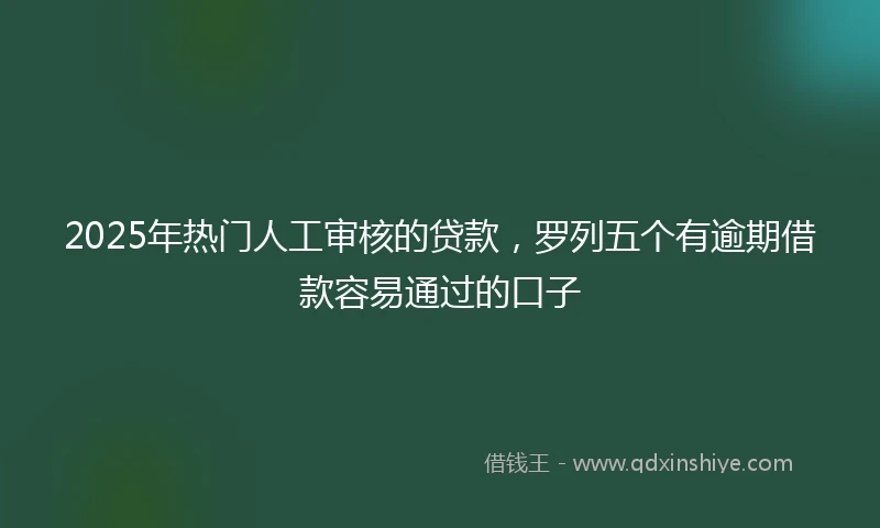 2025年热门人工审核的贷款，罗列五个有逾期借款容易通过的口子