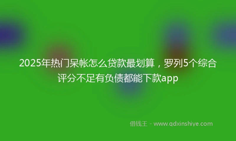2025年热门呆帐怎么贷款最划算，罗列5个综合评分不足有负债都能下款app