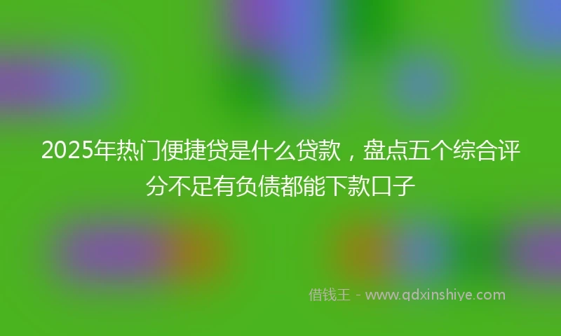 2025年热门便捷贷是什么贷款，盘点五个综合评分不足有负债都能下款口子