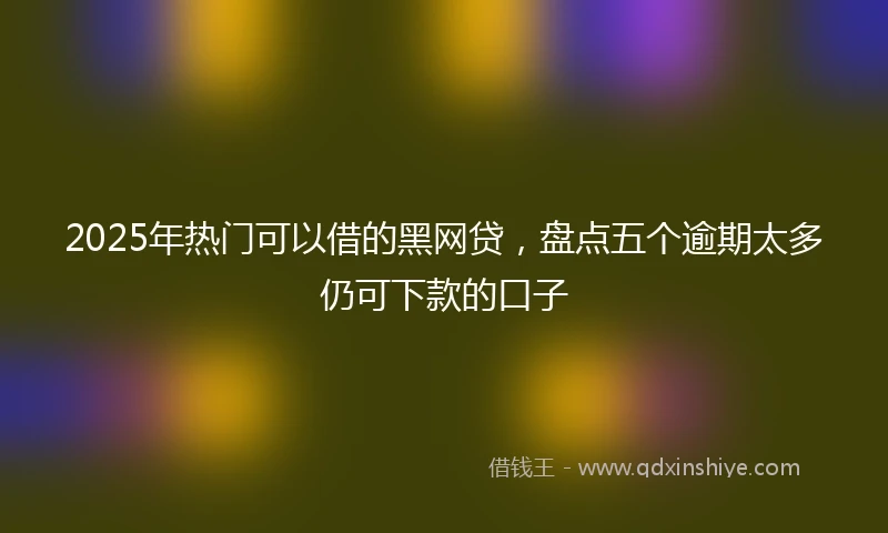 2025年热门可以借的黑网贷，盘点五个逾期太多仍可下款的口子