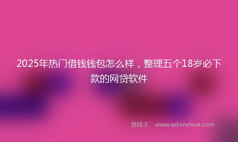 2025年热门借钱钱包怎么样，整理五个18岁必下款的网贷软件