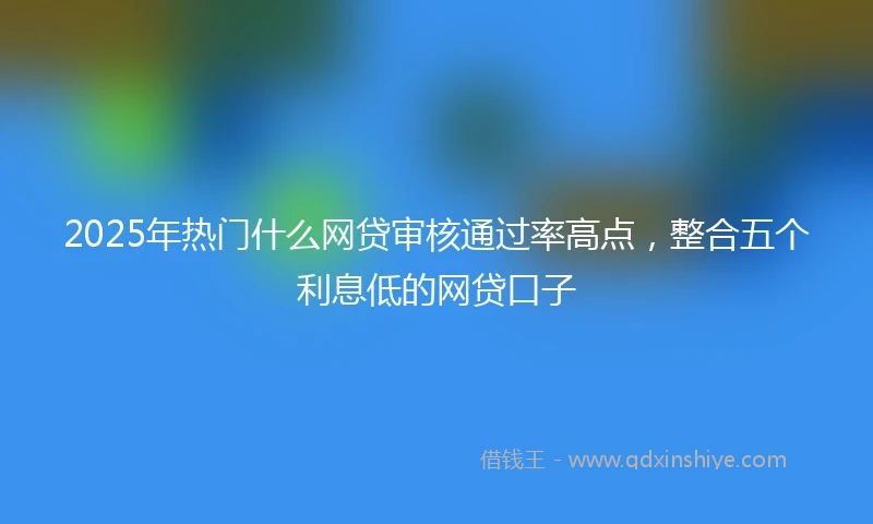 2025年热门什么网贷审核通过率高点，整合五个利息低的网贷口子