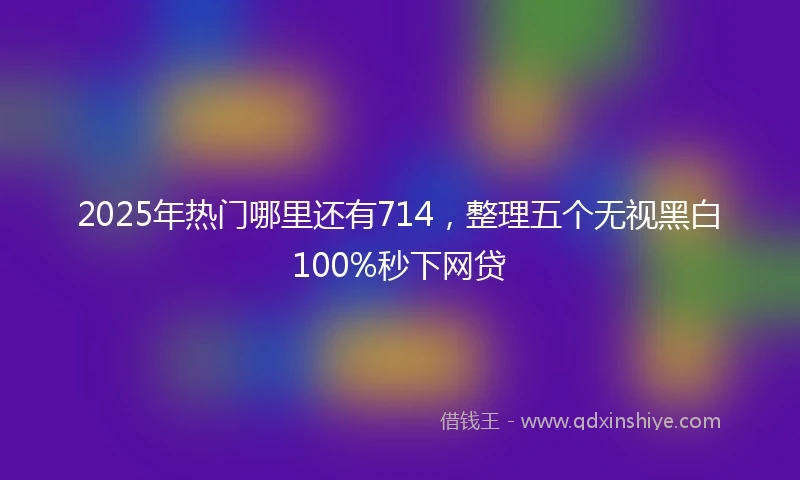 2025年热门哪里还有714，整理五个无视黑白100%秒下网贷