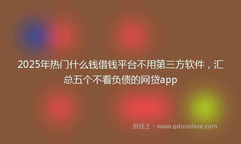 2025年热门什么钱借钱平台不用第三方软件，汇总五个不看负债的网贷app