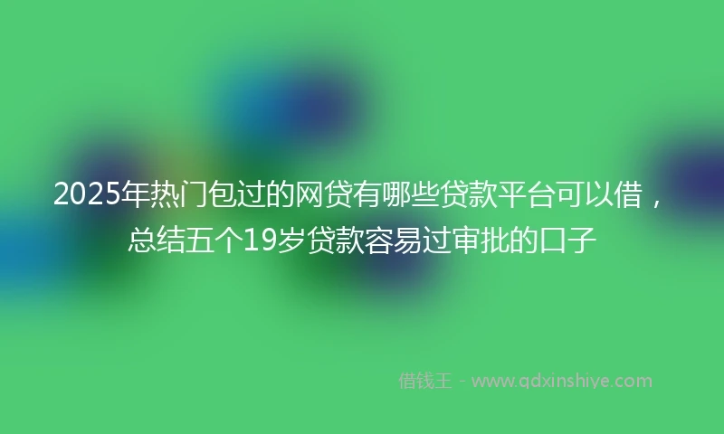 2025年热门包过的网贷有哪些贷款平台可以借，总结五个19岁贷款容易过审批的口子