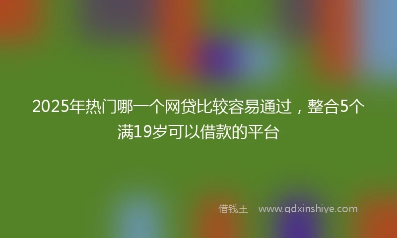 2025年热门哪一个网贷比较容易通过，整合5个满19岁可以借款的平台