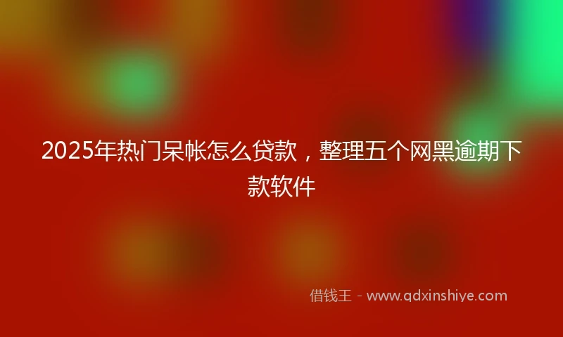 2025年热门呆帐怎么贷款，整理五个网黑逾期下款软件