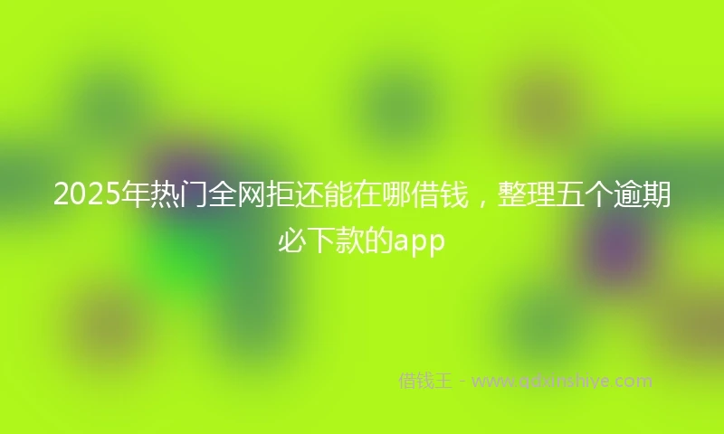 2025年热门全网拒还能在哪借钱，整理五个逾期必下款的app