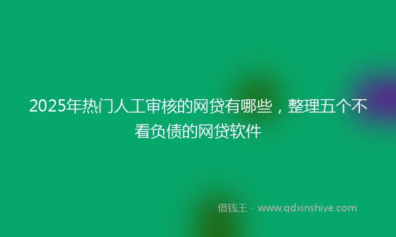 2025年热门人工审核的网贷有哪些,整理五个不看负债的网贷软件