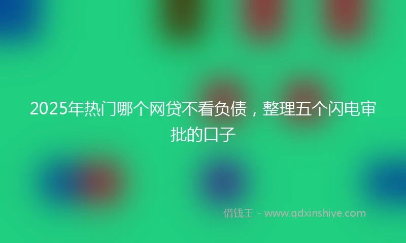 2025年热门哪个网贷不看负债，整理五个闪电审批的口子