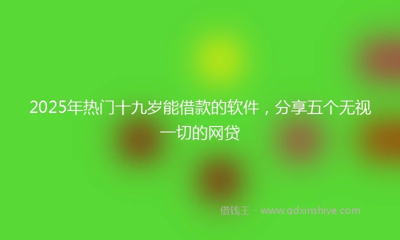 2025年热门十九岁能借款的软件，分享五个无视一切的网贷
