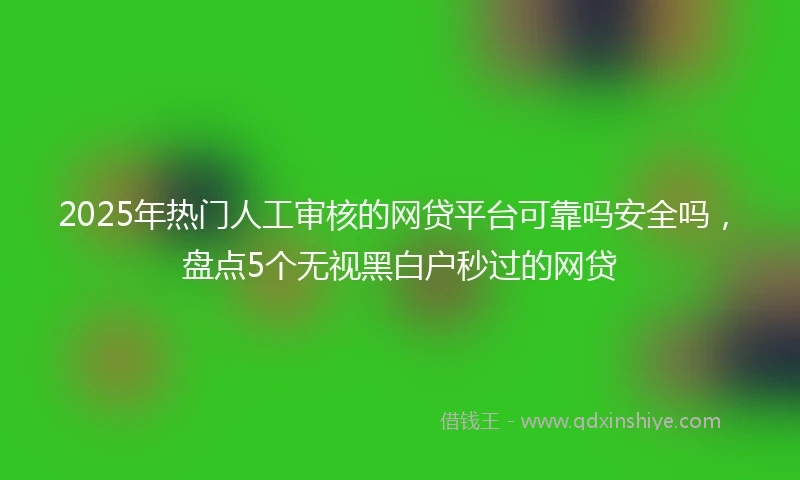 2025年热门人工审核的网贷平台可靠吗安全吗，盘点5个无视黑白户秒过的网贷