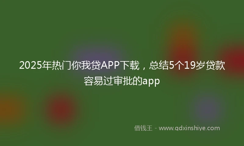 2025年热门你我贷APP下载，总结5个19岁贷款容易过审批的app