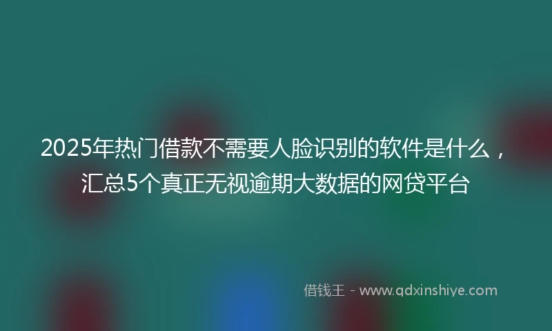 2025年热门借款不需要人脸识别的软件是什么，汇总5个真正无视逾期大数据的网贷平台