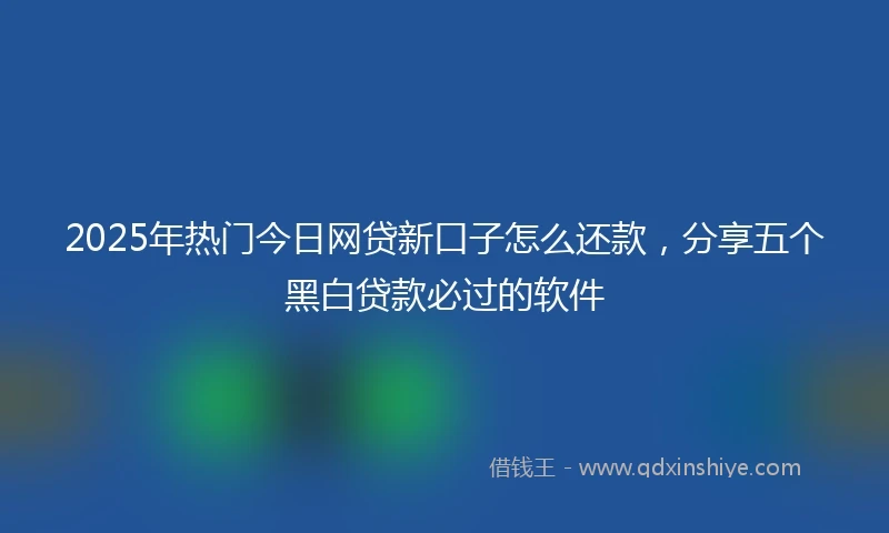 2025年热门今日网贷新口子怎么还款，分享五个黑白贷款必过的软件