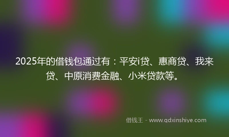 2025年的借钱包通过有：平安i贷、惠商贷、我来贷、中原消费金融、小米贷款等。