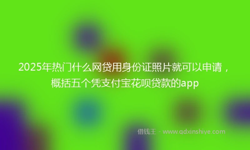 2025年热门什么网贷用身份证照片就可以申请，概括五个凭支付宝花呗贷款的app