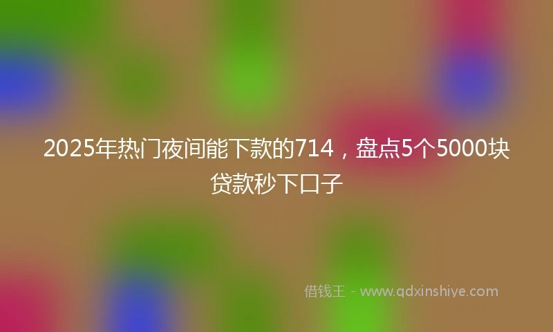 2025年热门夜间能下款的714,盘点5个5000块贷款秒下口子