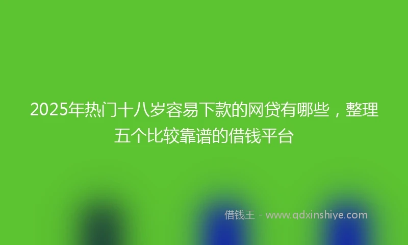 2025年热门十八岁容易下款的网贷有哪些，整理五个比较靠谱的借钱平台