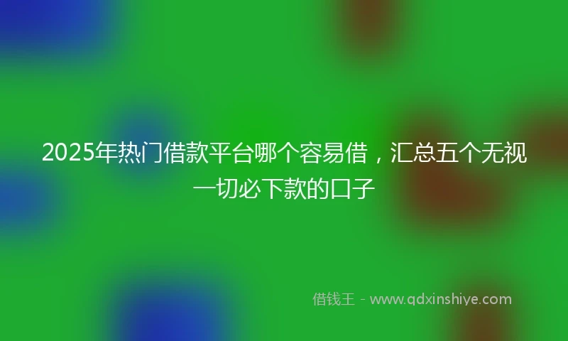 2025年热门借款平台哪个容易借，汇总五个无视一切必下款的口子