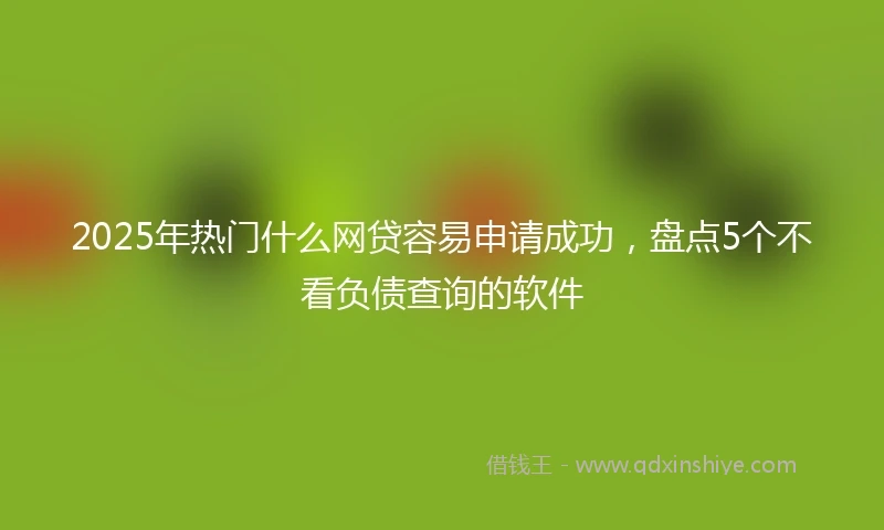 2025年热门什么网贷容易申请成功，盘点5个不看负债查询的软件