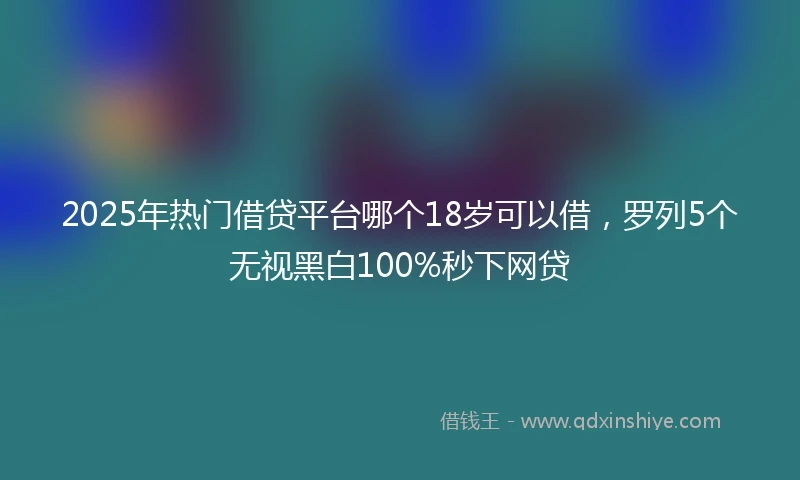 2025年热门借贷平台哪个18岁可以借，罗列5个无视黑白100%秒下网贷