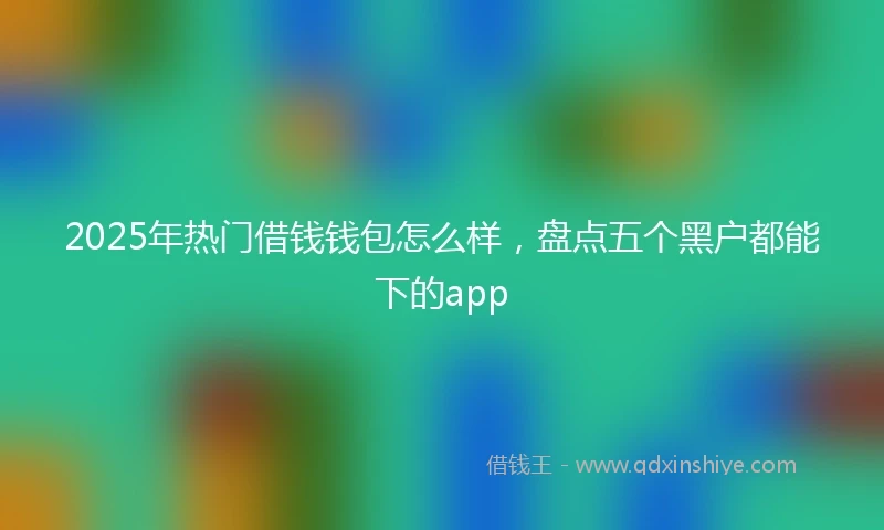 2025年热门借钱钱包怎么样，盘点五个黑户都能下的app