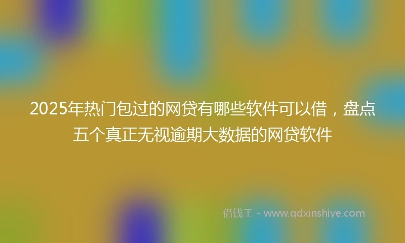 2025年热门包过的网贷有哪些软件可以借，盘点五个真正无视逾期大数据的网贷软件