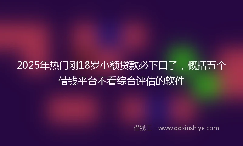 2025年热门刚18岁小额贷款必下口子，概括五个借钱平台不看综合评估的软件