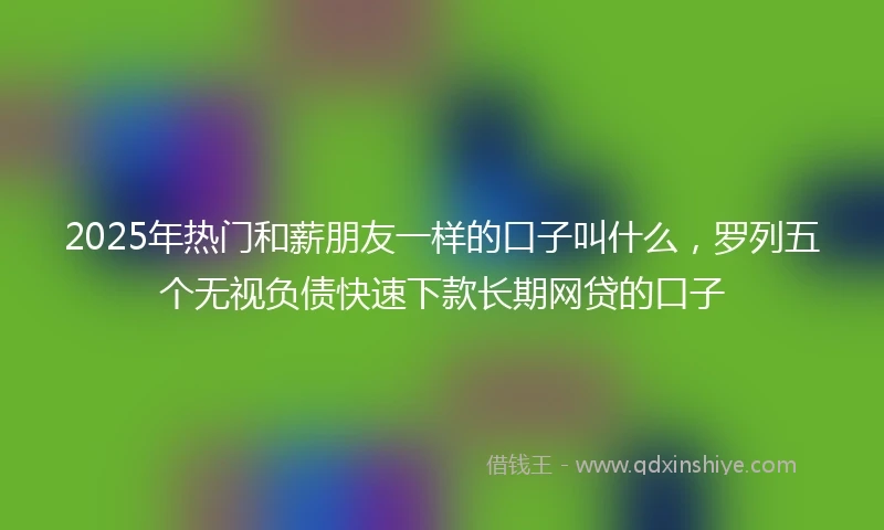 2025年热门和薪朋友一样的口子叫什么，罗列五个无视负债快速下款长期网贷的口子