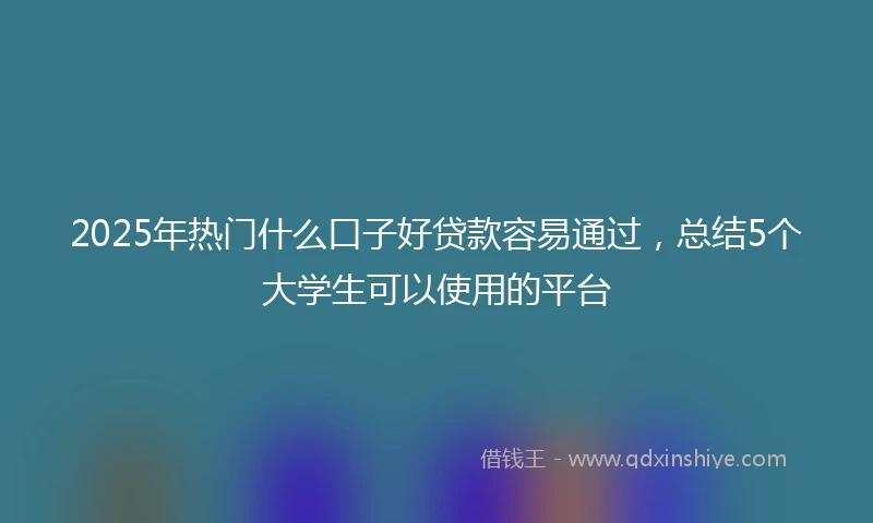 2025年热门什么口子好贷款容易通过，总结5个大学生可以使用的平台