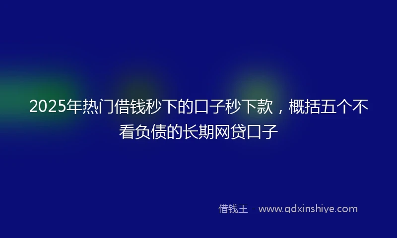 2025年热门借钱秒下的口子秒下款，概括五个不看负债的长期网贷口子