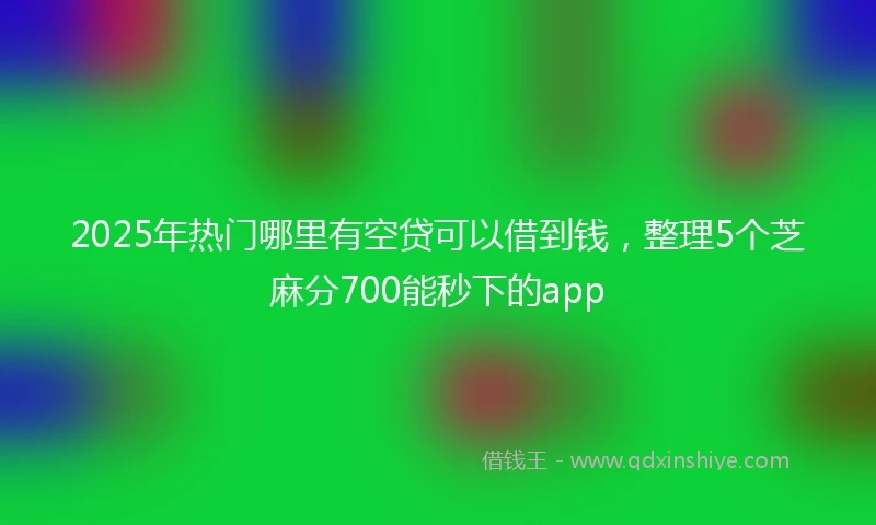 2025年热门哪里有空贷可以借到钱，整理5个芝麻分700能秒下的app