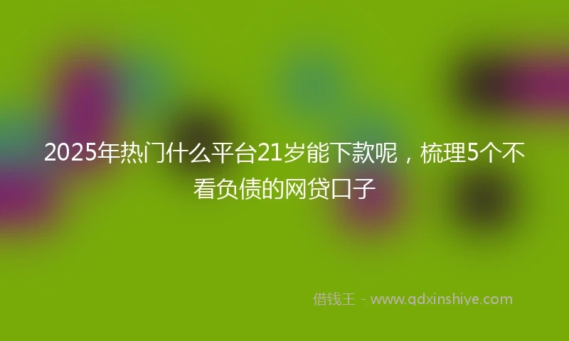 2025年热门什么平台21岁能下款呢，梳理5个不看负债的网贷口子