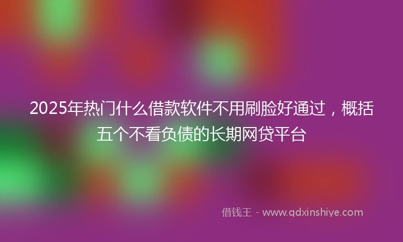 2025年热门什么借款软件不用刷脸好通过，概括五个不看负债的长期网贷平台