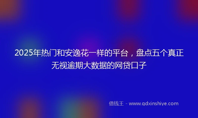 2025年热门和安逸花一样的平台，盘点五个真正无视逾期大数据的网贷口子