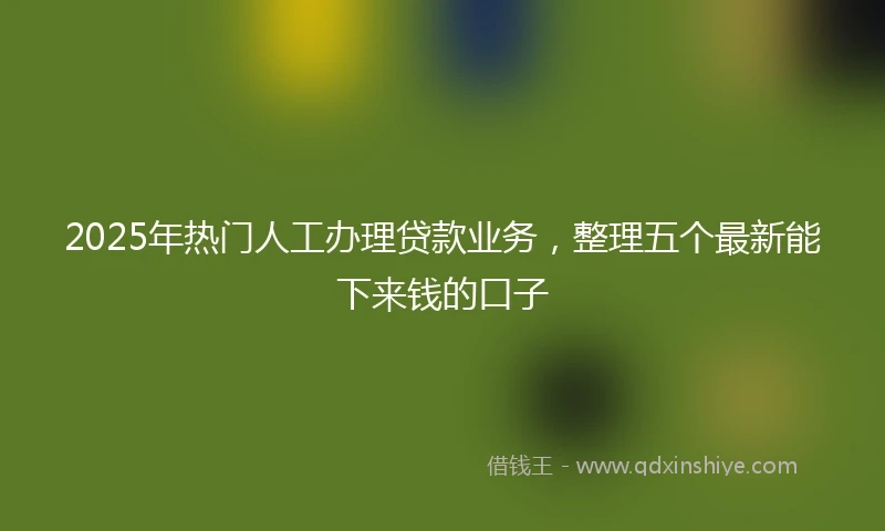 2025年热门人工办理贷款业务，整理五个最新能下来钱的口子
