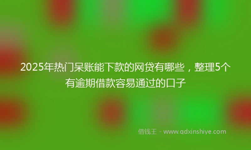 2025年热门呆账能下款的网贷有哪些，整理5个有逾期借款容易通过的口子