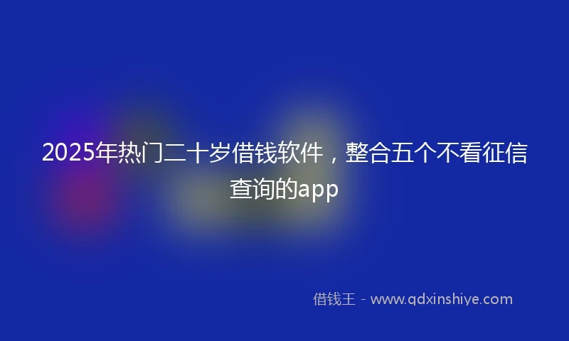 2025年热门二十岁借钱软件，整合五个不看征信查询的app