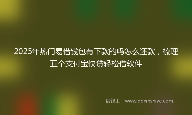 2025年热门易借钱包有下款的吗怎么还款，梳理五个支付宝快贷轻松借软件