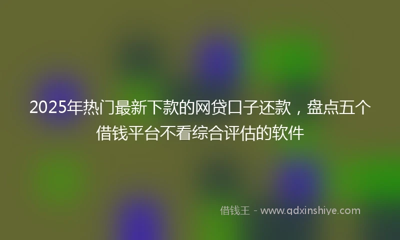 2025年热门最新下款的网贷口子还款，盘点五个借钱平台不看综合评估的软件