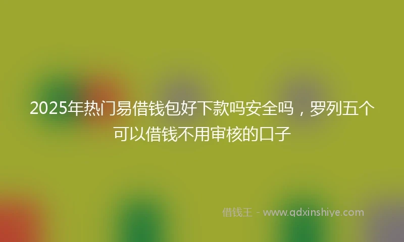 2025年热门易借钱包好下款吗安全吗，罗列五个可以借钱不用审核的口子