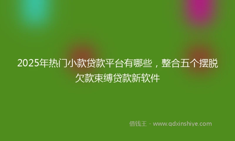 2025年热门小款贷款平台有哪些，整合五个摆脱欠款束缚贷款新软件