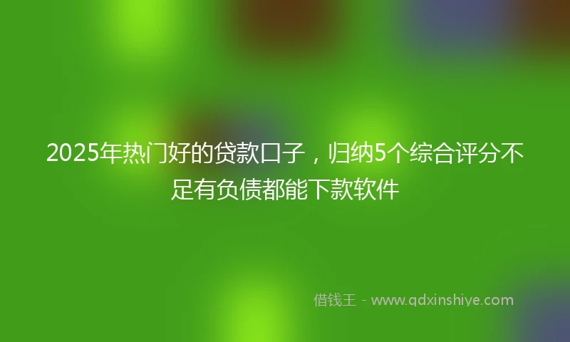 2025年热门好的贷款口子，归纳5个综合评分不足有负债都能下款软件