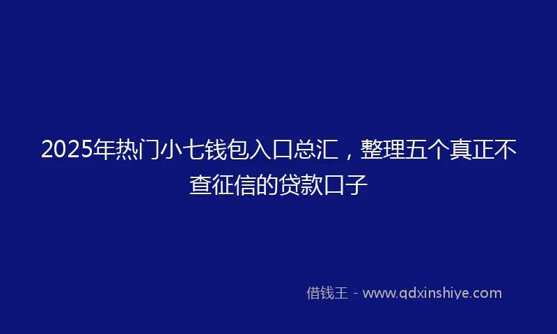 2025年热门小七钱包入口总汇，整理五个真正不查征信的贷款口子