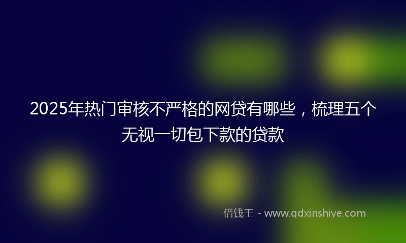 2025年热门审核不严格的网贷有哪些，梳理五个无视一切包下款的贷款