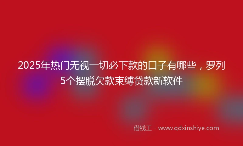 2025年热门无视一切必下款的口子有哪些，罗列5个摆脱欠款束缚贷款新软件