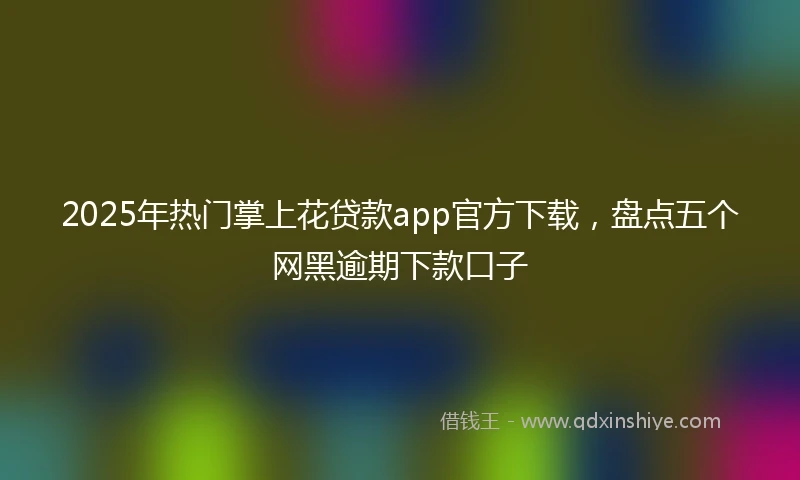 2025年热门掌上花贷款app官方下载，盘点五个网黑逾期下款口子