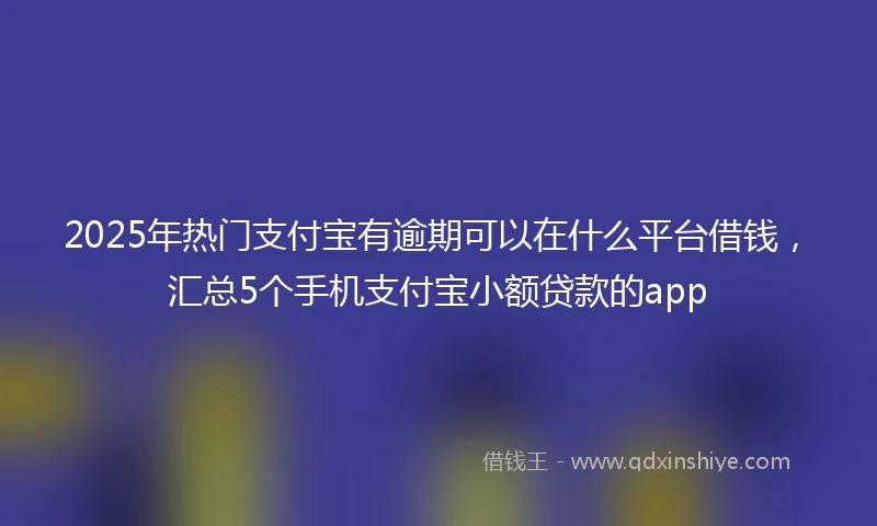 2025年热门支付宝有逾期可以在什么平台借钱，汇总5个手机支付宝小额贷款的app